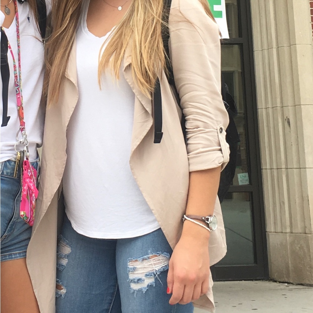 Tan boutique adjustable jacket